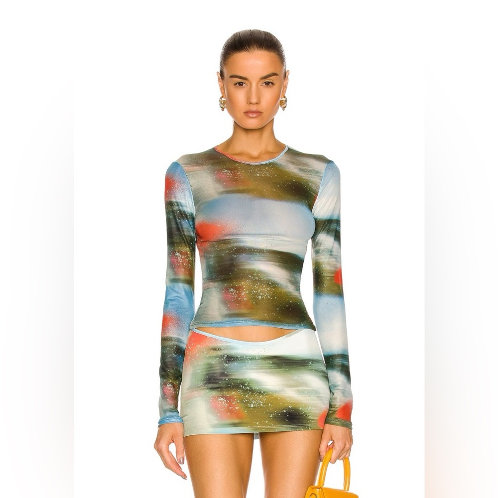 Miaou long sleeve tee - motion blue.